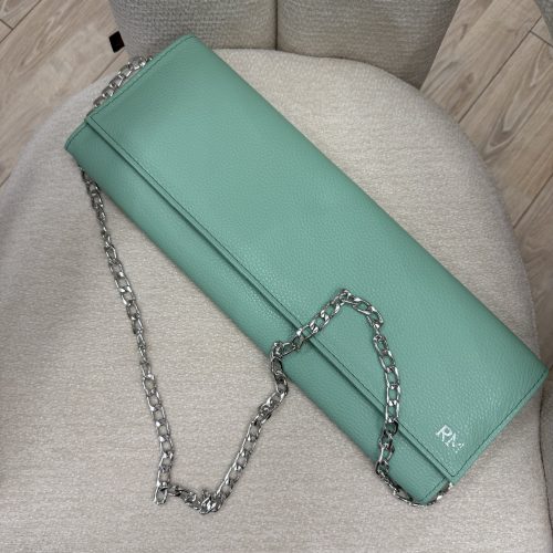 Mint Green Leather Envelope Bag